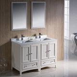 Fresca FVN20-2424GR Fresca Oxford 48" Gray Traditional Double Sink Bathroom Vanity