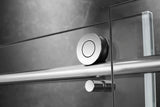 Elegant 66'' * 76'' Frameless Shower Door (Brushed Nickel)