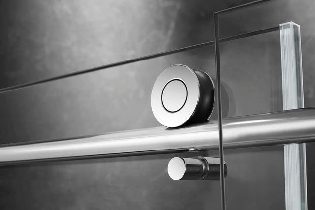 Elegant 66'' * 76'' Frameless Shower Door (Brushed Nickel)