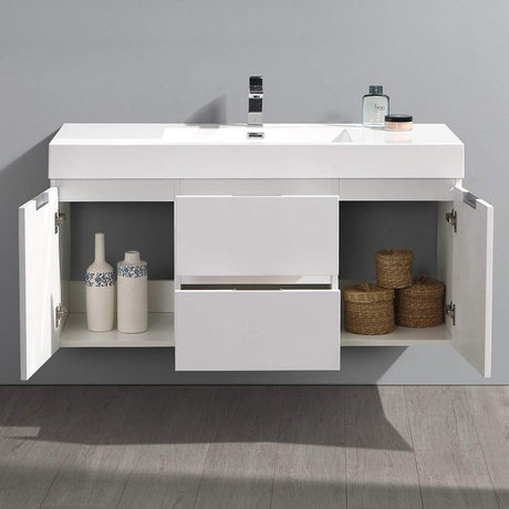 Fresca FCB8348GO-I Fresca Valencia 48" Gray Oak Wall Hung Modern Bathroom Vanity