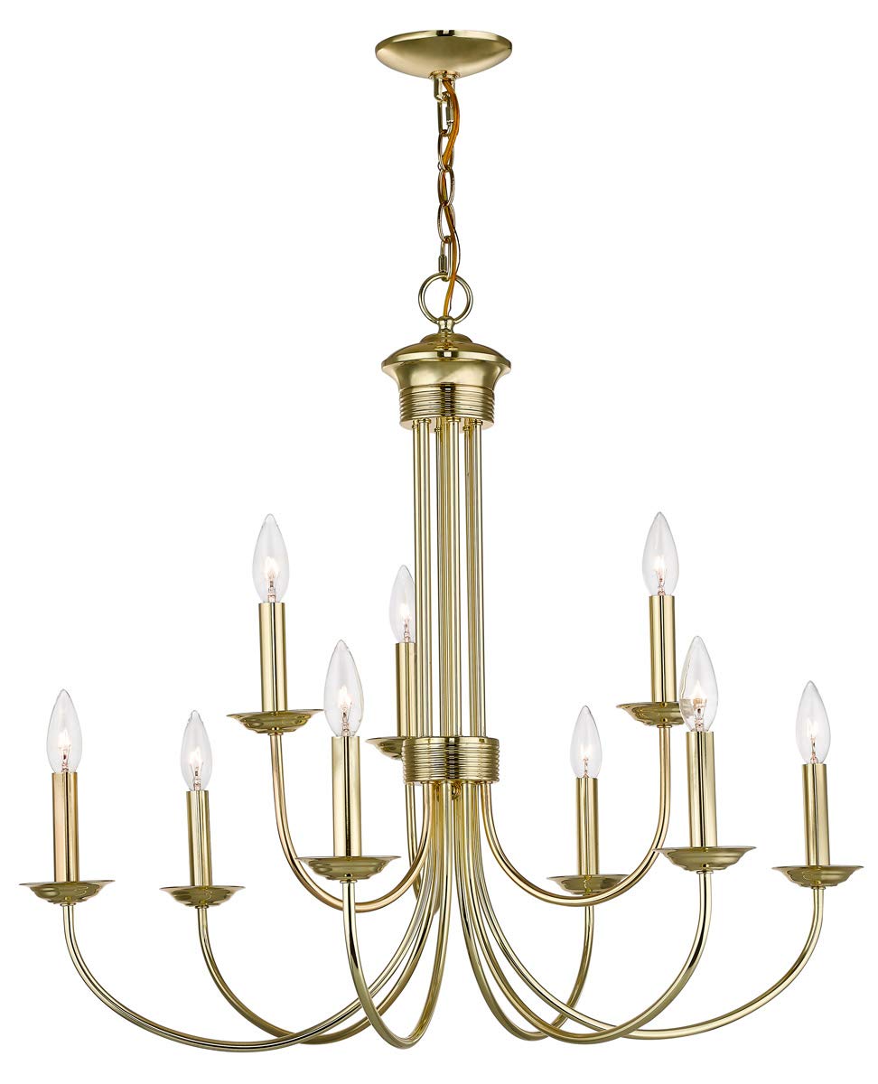 Livex Lighting 42687-02 Chandelier, Polished Brass