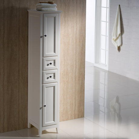 Fresca FST2060AW Fresca Oxford Antique White Tall Bathroom Linen Cabinet