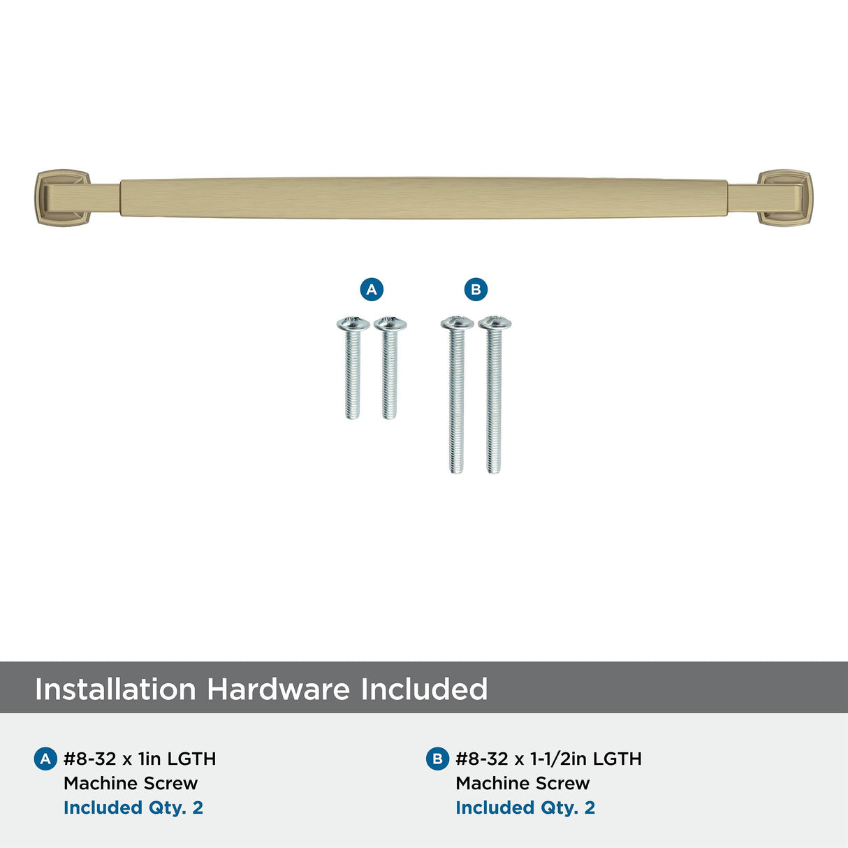 Amerock BP37400BBZ Golden Champagne Cabinet Pull 10-1/16 in (256 mm) Center-to-Center Cabinet Handle Stature Drawer Pull Kitchen Cabinet Handle Furniture Hardware