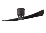 Matthews Fan LW-TB-BK Lindsay ceiling fan in Textured Bronze finish with 52" solid matte black wood blades and eco-friendly, dimmable LED light kit.