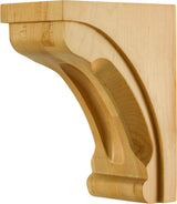 Hardware Resources COR41-1-HMP 4" W x 6" D x 8" H Hard Maple Scooped Corbel