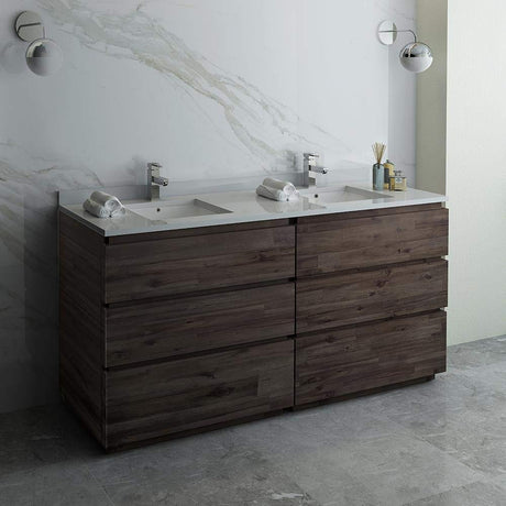 Fresca FCB31-3636ACA-FC Fresca Formosa 70" Floor Standing Double Sink Modern Bathroom Cabinet