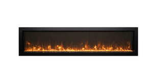 Amantii SYM-SLIM-50 Symmetry Xtraslim Smart Electric  -50" WiFi Enabled Fireplace, Featuring a  MultiFunction  Remote Control, Multi Speed Flame Motor