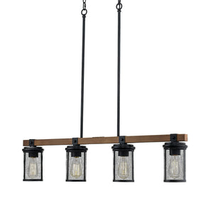 Millennium Lighting 3524-MB/WG Mesa 4 Light 32" Wide Linear Chandelier