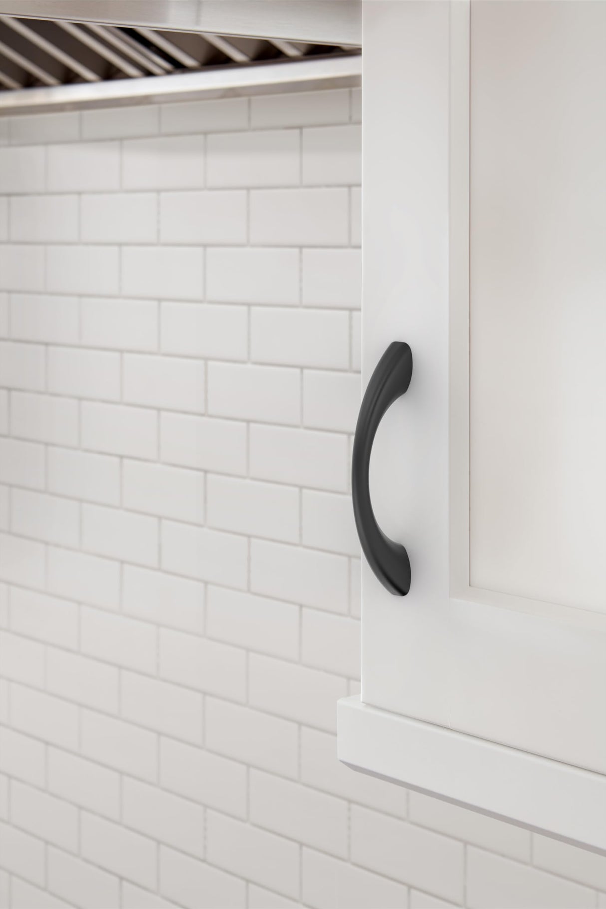 Amerock BP37230FB Matte Black Cabinet Pull 3 inch (76mm) Center-to-Center Cabinet Hardware Vaile Furniture Hardware Drawer Pull