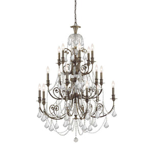 Crystorama 5117-EB-CL-MWP  Crystal Accents 18 Light Chandeliers from Regis collection in Bronze/Darkfinish,