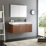 Fresca FVN8092GO Fresca Vista 48" Gray Oak Wall Hung Modern Bathroom Vanity w/ Medicine Cabinet