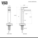 VIGO Amada 10.375 inch H Single Hole Single Handle Bathroom Faucet in Chrome - Vessel Sink Faucet VG03026CH