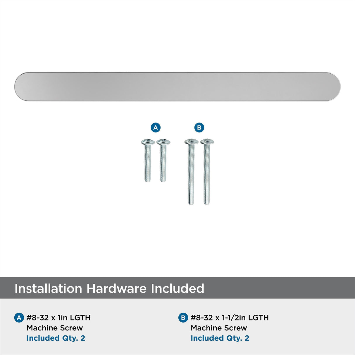 Amerock Cabinet Pull Polished Chrome 5-1/16 inch (128 mm) Center-to-Center Rift 1 Pack Drawer Pull Cabinet Handle Cabinet Hardware