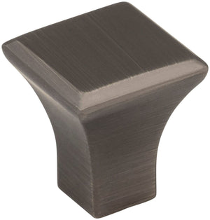 Jeffrey Alexander 972S-BNBDL 7/8" Overall Length Brushed Pewter Square Marlo Cabinet Knob