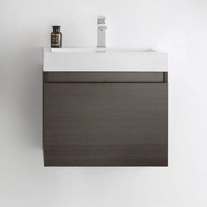 Fresca FCB8006GO-I Fresca Nano 24" Gray Oak Modern Bathroom Cabinet w/ Integrated Sink
