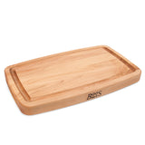 John Boos CB1050-1M1811150 Large Maple Wood Cutting Board for Kitchen, 18 Inches x 11 Inches, 1.5 Thick Reversible Edge Grain Oval Block with Juice Groove 18X10.50X1.5 MPL-EDGE GR-