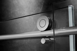 Elegant 66'' * 76'' Frameless Shower Door (Brushed Nickel)