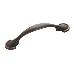 Amerock Cabinet Pull Matte Black 6-5/16 inch (160 mm) Center-to-Center Radius 1 Pack Drawer Pull Cabinet Handle Cabinet Hardware
