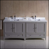 Fresca FCB20-3636GR-CWH-U Double Sink Cabinets with Sinks