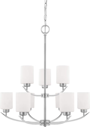 Capital Lighting 415291BN-338 Dixon 9 Light Chandelier Brushed Nickel