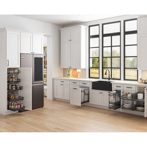 Hardware Resources SWS-DBPO5BN 5" Black Nickel STORAGE WITH STYLE® Metal "No Wiggle" Under Drawer Base Pullout, Preassembled with Soft-close Slides