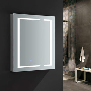 Fresca FMC023036 Fresca Spazio 30" Wide x 36" Tall Bathroom Medicine Cabinet w/ LED Lighting & Defogger
