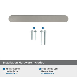 Amerock Cabinet Pull Satin Nickel 3-3/4 inch (96 mm) Center-to-Center Rift 1 Pack Drawer Pull Cabinet Handle Cabinet Hardware