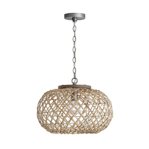 Capital Lighting 340811GK Rainey 1 Light Pendant Grey Wash and Antique Nickel