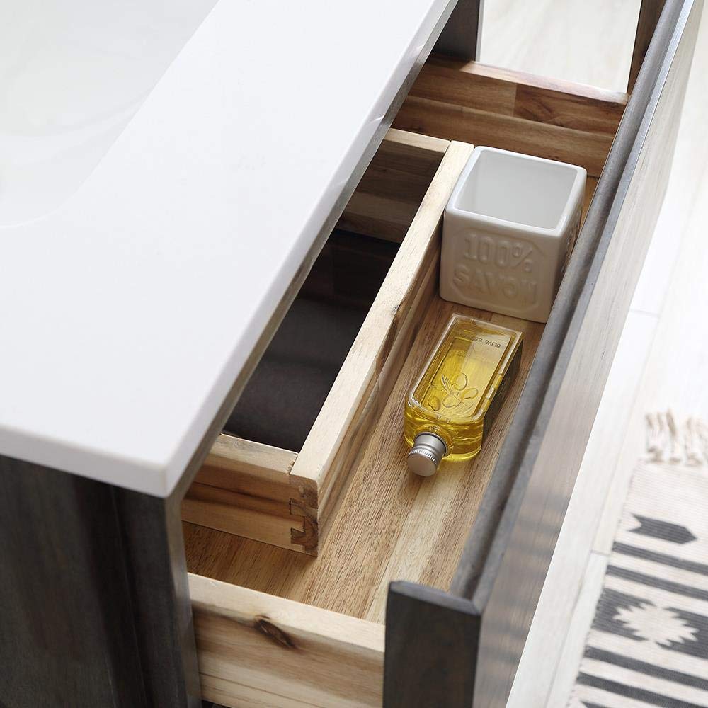 Fresca FVN31-301230ACA-FC Fresca Formosa 72" Floor Standing Double Sink Modern Bathroom Vanity w/ Mirrors