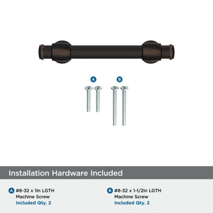 Amerock BP36770ORB Oil Rubbed Bronze Cabinet Pull 3 in (76 mm) Center-to-Center Cabinet Handle Winsome Drawer Pull Kitchen Cabinet Handle Furniture Hardware