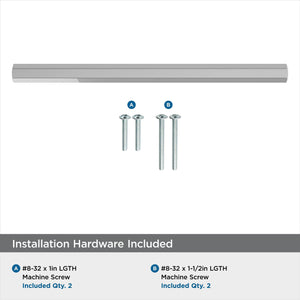 Amerock Cabinet Pull Polished Chrome 5-1/16 inch (128 mm) Center-to-Center Caliber 1 Pack Drawer Pull Cabinet Handle Cabinet Hardware