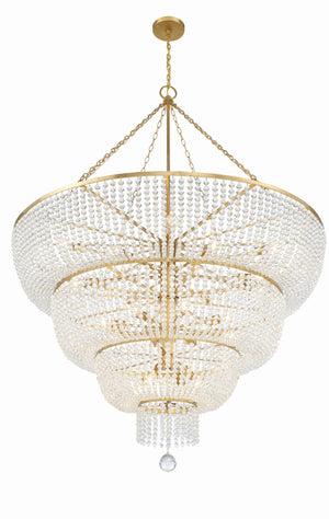 Rylee 24 Light Antique Gold Chandelier 618-GA