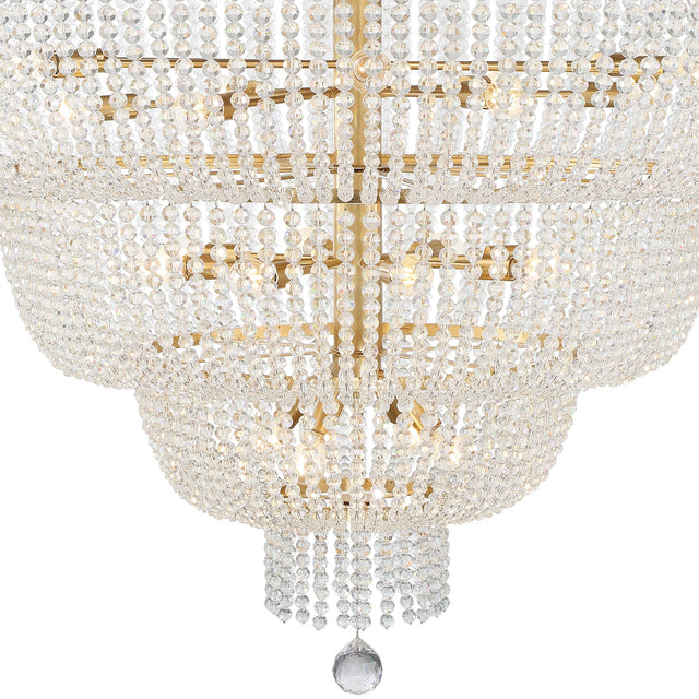 Rylee 24 Light Antique Gold Chandelier 618-GA
