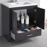 Fresca FVN9430DGO Fresca Imperia 30" Dark Gray Oak Free Standing Modern Bathroom Vanity w/ Medicine Cabinet