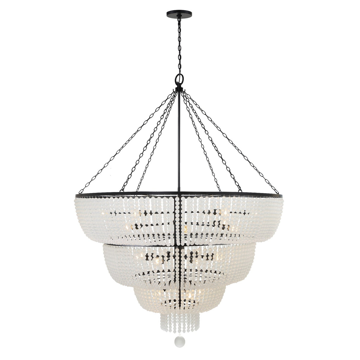 Rylee 24 Light Matte Black Chandelier 618-MK