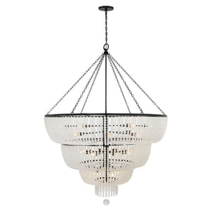 Rylee 24 Light Antique Gold Chandelier 618-GA