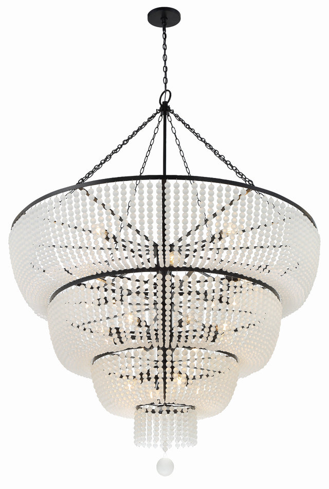 Rylee 24 Light Antique Gold Chandelier 618-GA