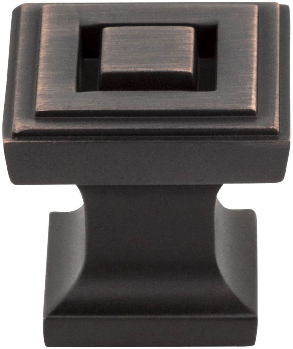 Jeffrey Alexander 585DBAC 1" Overall Length Brushed Oil Rubbed Bronze Square Delmar Cabinet Knob