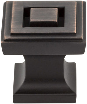 Jeffrey Alexander 585SN 1" Overall Length Satin Nickel Square Delmar Cabinet Knob