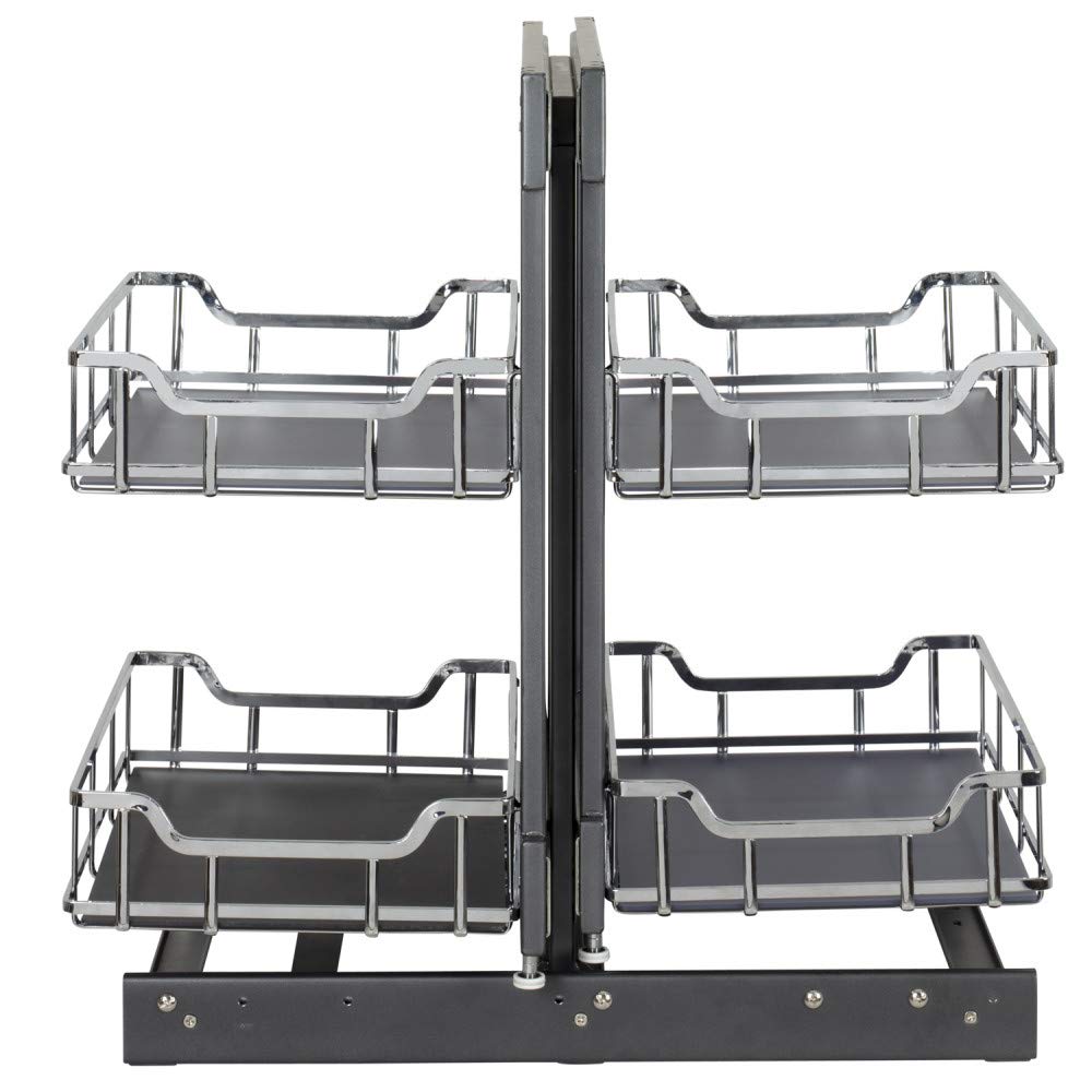 Hardware Resources SWS-BCFH15PC 15" Polished Chrome STORAGE WITH STYLE® Full-Height Blind Corner Organizer