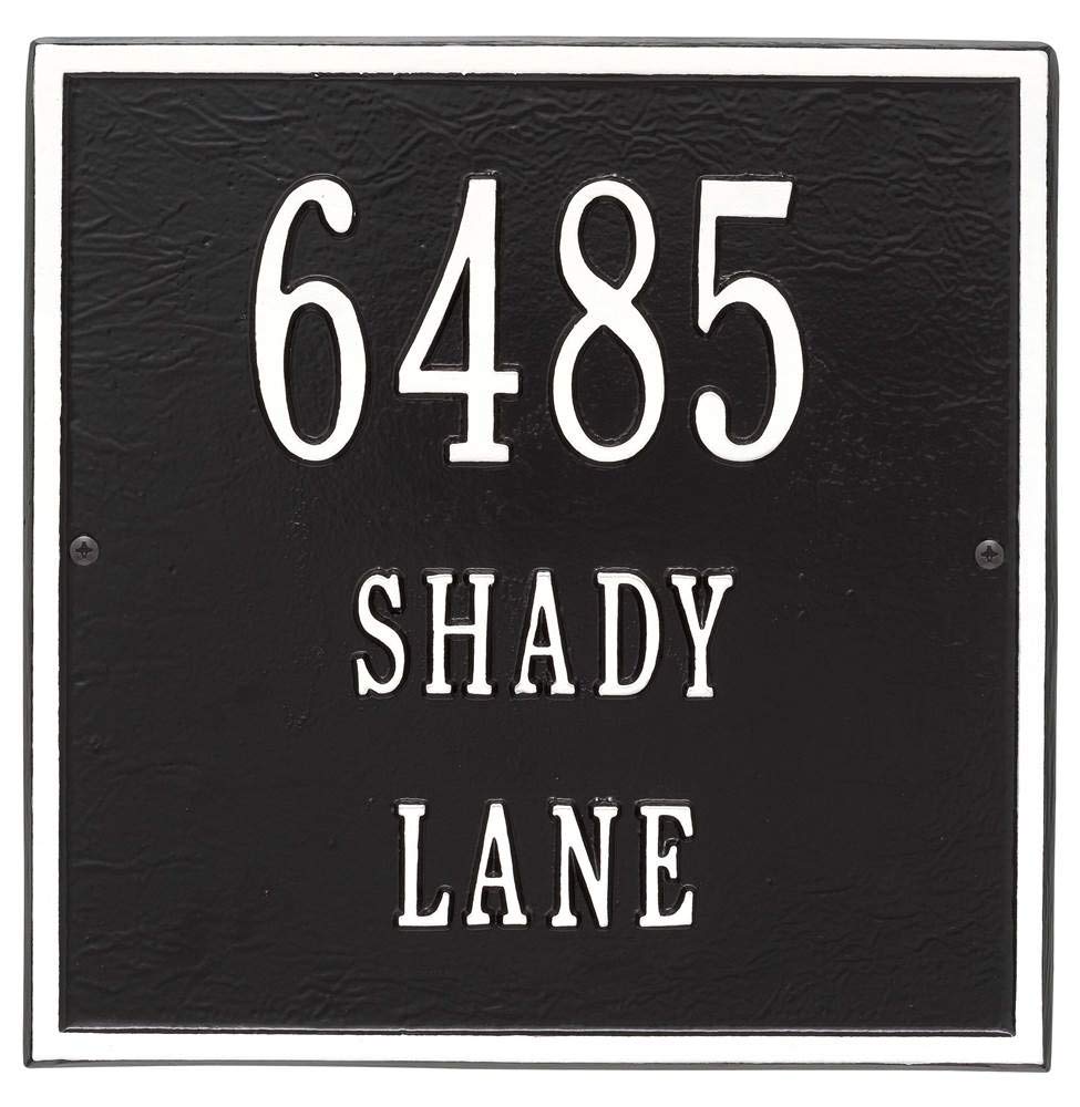 Whitehall 2112BW - Personalized Square Plaque - Standard - Wall - 3 line