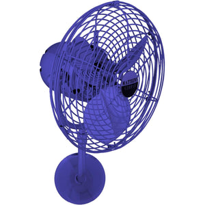 Matthews Fan MP-BLUE-MTL Michelle Parede vintage style wall fan in Safira (Blue) finish.