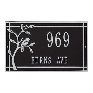 Whitehall 2517BS - Personalized Woodridge Bird Plaque - Standard - Wall - 2 Line