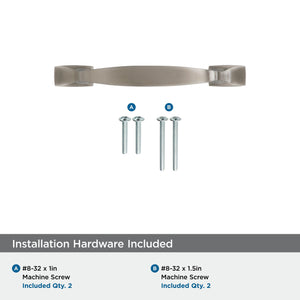 Amerock Cabinet Pull Satin Nickel 3 inch (76 mm) Center to Center Highland Ridge 1 Pack Drawer Pull Drawer Handle Cabinet Hardware