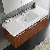 Fresca FVN8092GO Fresca Vista 48" Gray Oak Wall Hung Modern Bathroom Vanity w/ Medicine Cabinet