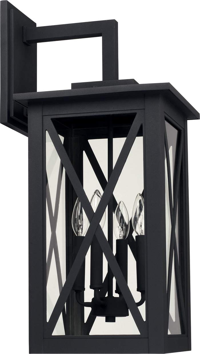 Capital Lighting 926641BK Avondale 4 Light Outdoor Wall Lantern Black