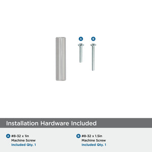 Amerock Cabinet Knob Polished Nickel 1-15/16 inch (49 mm) Length Bar Pulls 1 Pack Drawer Knob Cabinet Hardware