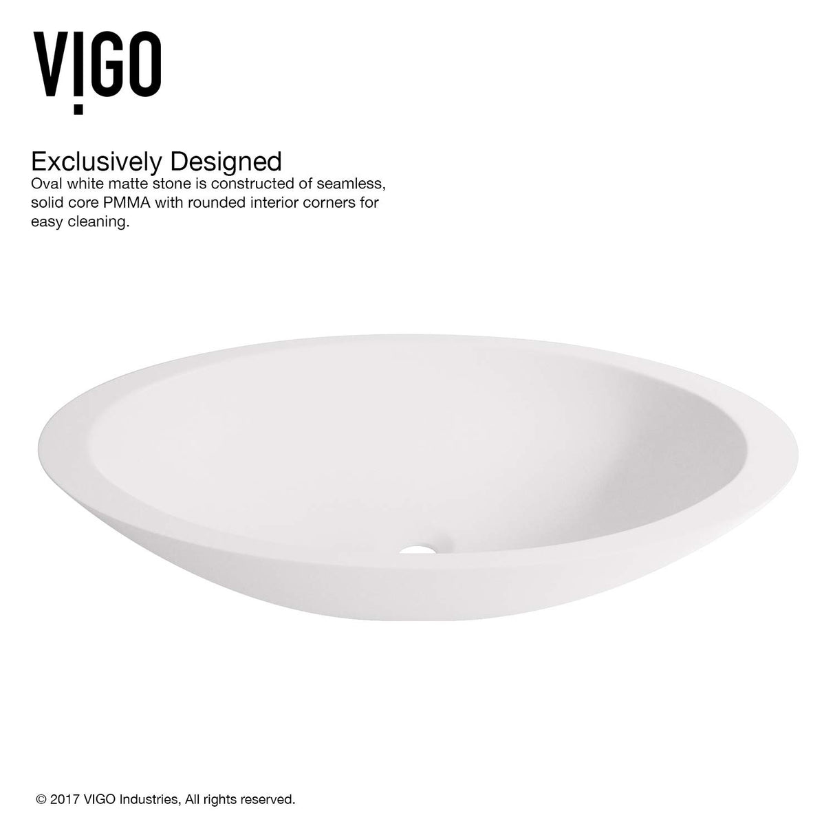 VIGO VGT1240 13.5" L -23.13" W -13.0" H Handmade Countertop Matte Stone Oval Vessel Bathroom Sink Set in Matte White Finish with Brushed Nickel Single-Handle Single Hole Faucet and Pop Up Drain