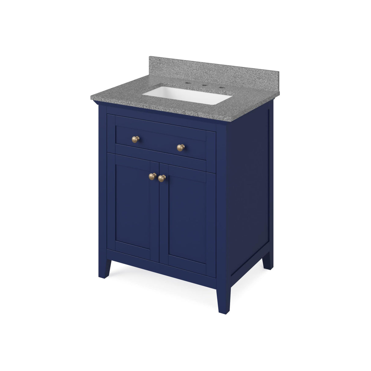 Jeffrey Alexander VKITCHA30BLSGR 30" Hale Blue Chatham Vanity, Steel Grey Cultured Marble Vanity Top, undermount rectangle bowl