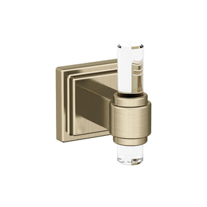 Amerock BH36060CBBZ Clear/Golden Champagne Single Robe Hook 2-15/16 in. (75 mm) Length Towel Holder Glacio Towel Hook for Bathroom Bathroom Hardware Bath Accessories